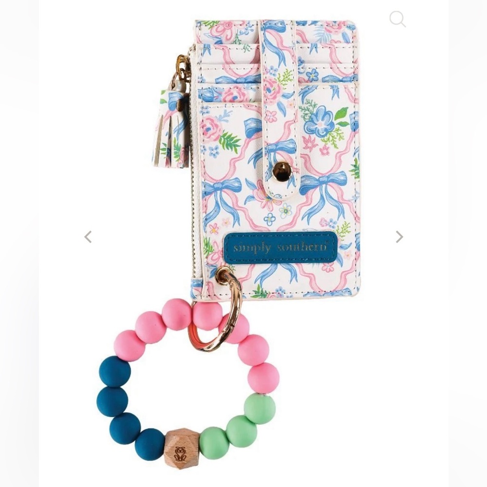 Simply Southern Pink Paisley Beaded Bangle Wallet